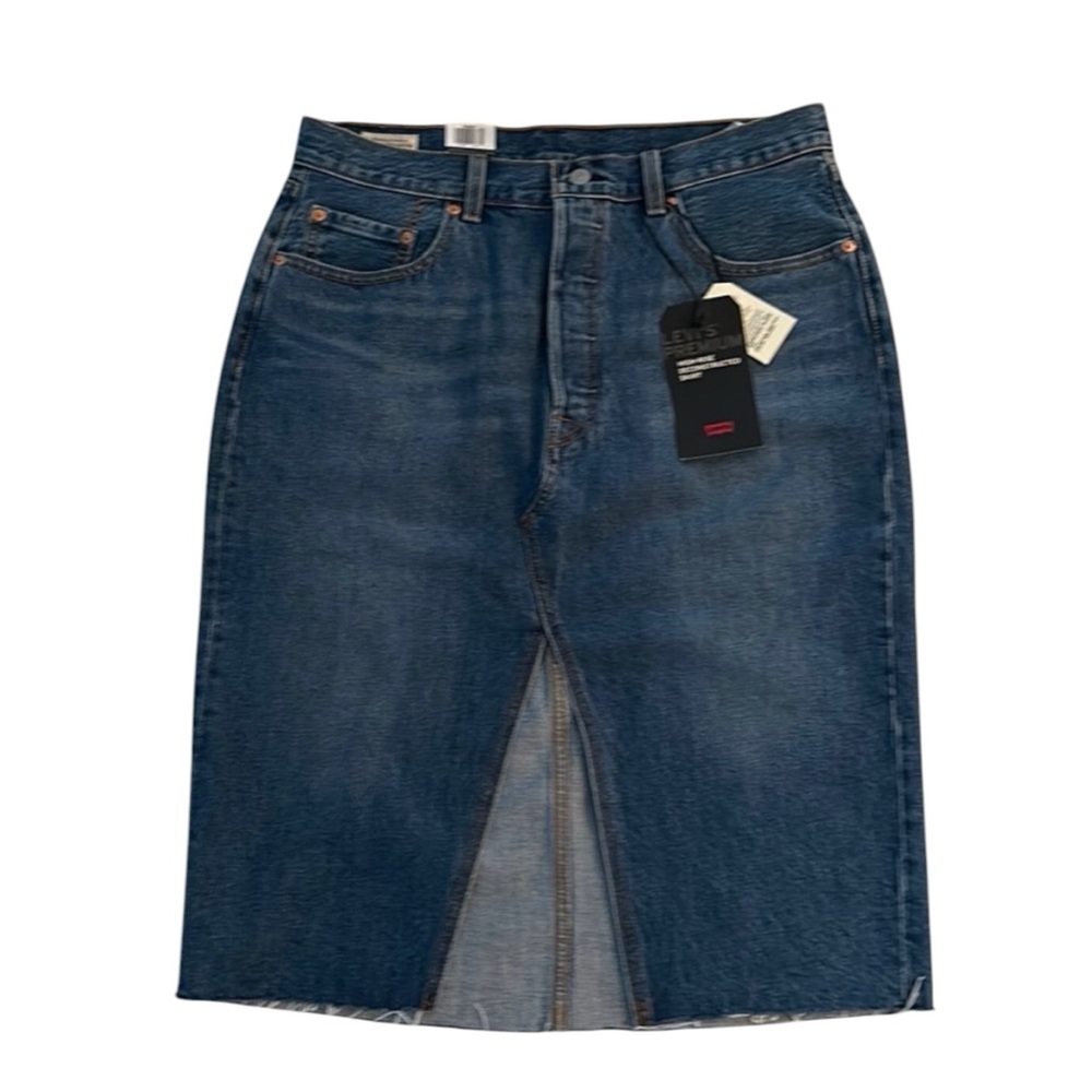 Levi’s Premium Size 32 High-Rise Deconstructed Skirt 5 Button 5 Pocket